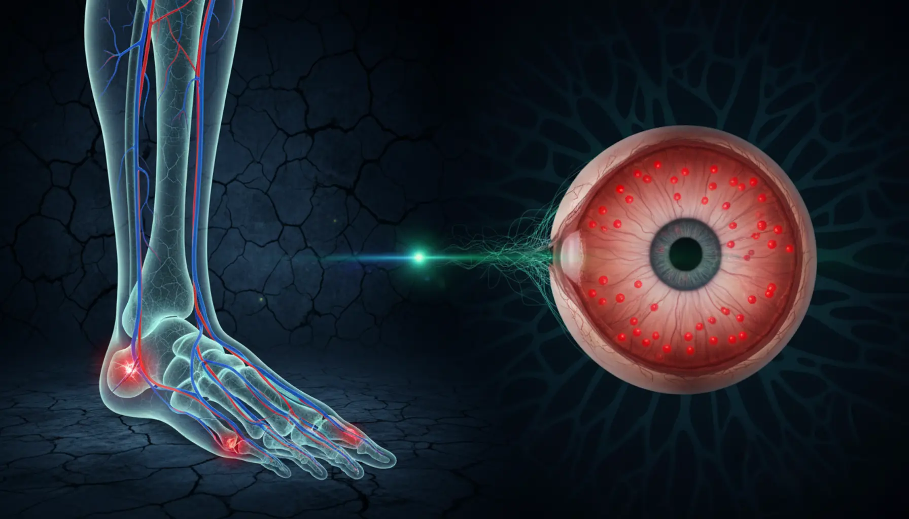 Diabetic foot and diabetic retinopathy symptoms treatment prevention